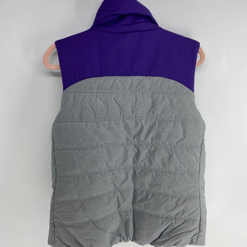 Nike Clemson Tigers Purple Gray Logo Full Zip Quilted Puffer Vest womens M - Picture 5 of 7